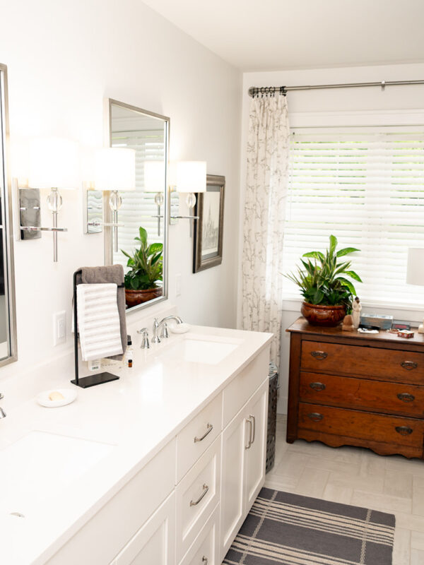 Luxury compact bathroom remodel in a Midwest Home