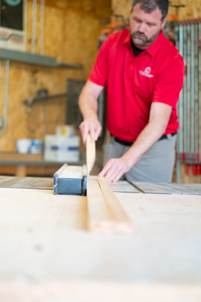 Custom Pro Homes Owner Clint Haight in the shop