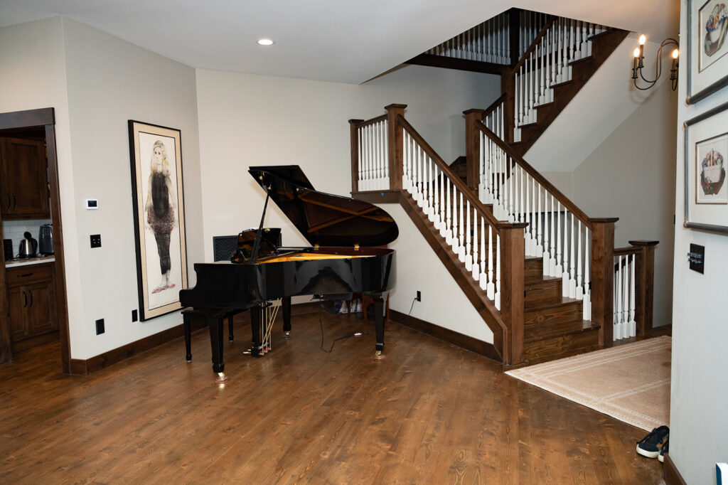 grand piano in living room space custom pro homes